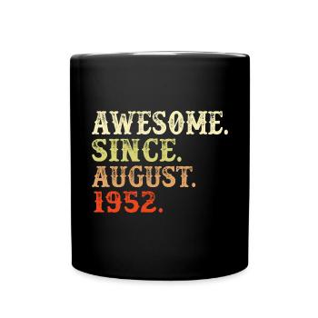Août 1952 - cadeau du 70e anniversaire. Génial. - Mug uni - noir - Devant