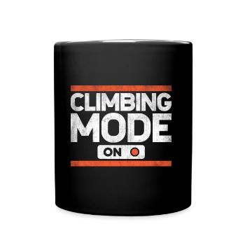 Klettern Bouldern Boulder Bergsteiger - Tasse einfarbig - Schwarz - Vorne