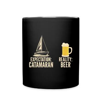 Catamaran sailing - Full Colour Mug - black - Front