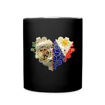 Philippinen Filipino Mexiko Herz DNA I Geschenk - Tasse einfarbig - Schwarz - Vorne