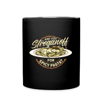 Nudeln Nudel Liebhaber Lasagne Spaghetti Geschenk - Tasse einfarbig - Schwarz - Vorne