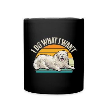 Large Pyrenean Dog - Full Colour Mug - black - Front