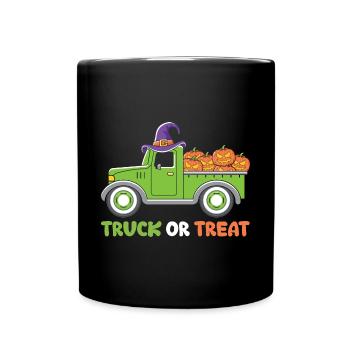 Halloween Pumpkin Witch - Full Colour Mug - black - Front