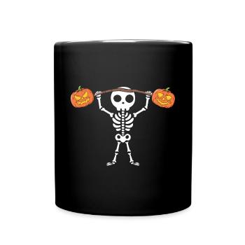 Halloween Skeleton Pumpkin - Full Colour Mug - black - Front
