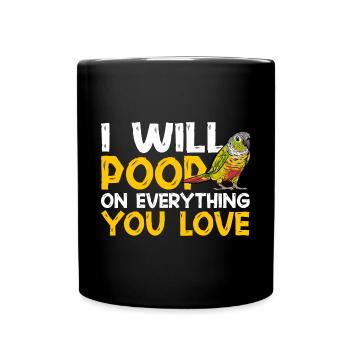 Molinasittich Parrot Bird Sun Parakeet - Full Colour Mug - black - Front