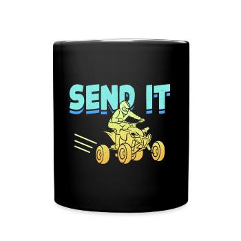 Send it ATV Design für Quad-Fahrer - Tasse einfarbig - Schwarz - Vorne