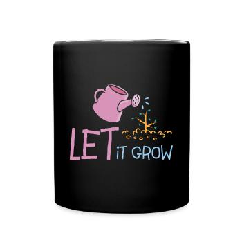 Gardener Let It Grow Funny Gardening Garden - Full Colour Mug - black - Front