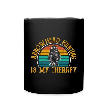 Arrowhead Hunting Pfeilspitzen Sammler - Tasse einfarbig - Schwarz - Vorne
