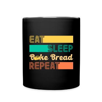Bread Baking Baker Bakery Sourdough - Full Colour Mug - black - Front