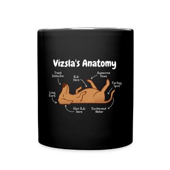Anatomie d’un Vizsla - Mug uni - noir - Devant