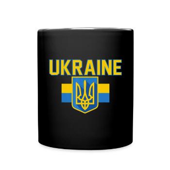 Cadeau de fierté du drapeau ukrainien de l’Ukraine - Mug uni - noir - Devant