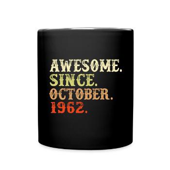 Octobre 1962 - Cadeau du 60e anniversaire. Légende. - Mug uni - noir - Devant