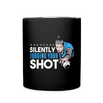 Snooker Pool Billard - Tasse einfarbig - Schwarz - Vorne