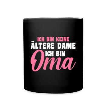 Großmutter Großmama Omi Oma - Tasse einfarbig - Schwarz - Vorne