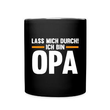 Großvater Großpapa Opi Opa - Tasse einfarbig - Schwarz - Vorne