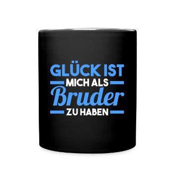 Geschwister Familie Brüder Bruder - Tasse einfarbig - Schwarz - Vorne