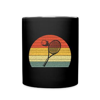 Tennis vintage rétro - Mug uni - noir - Devant