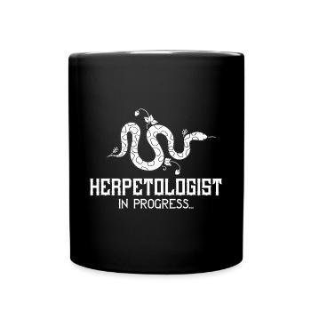 Herpetologie Reptilien Herpetologe Echsen - Tasse einfarbig - Schwarz - Vorne