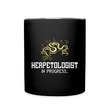 Herpetologie Reptilien Herpetologe Echsen - Tasse einfarbig - Schwarz - Vorne