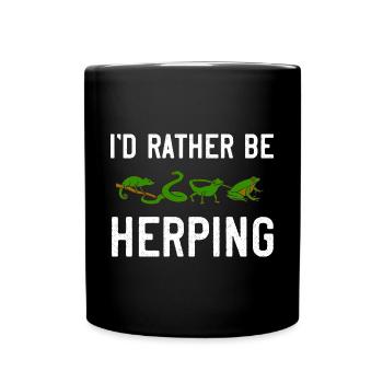 Herpetologie Reptilien Herpetologe Echsen - Tasse einfarbig - Schwarz - Vorne