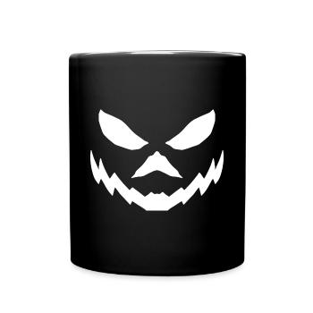 Halloween Pumpkin Smile Costume - Full Colour Mug - black - Front