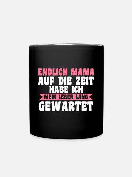 Mutter Mama - Tasse einfarbig - Schwarz