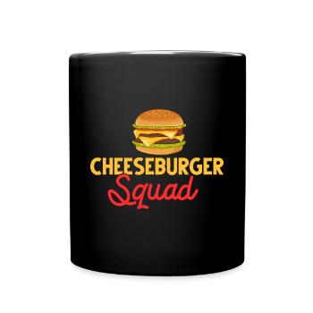 Cheeseburger Käse Sandwich Hamburger - Tasse einfarbig - Schwarz - Vorne