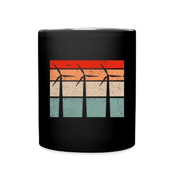 Windturbinentechniker Windpark Windkraft - Tasse einfarbig - Schwarz - Vorne