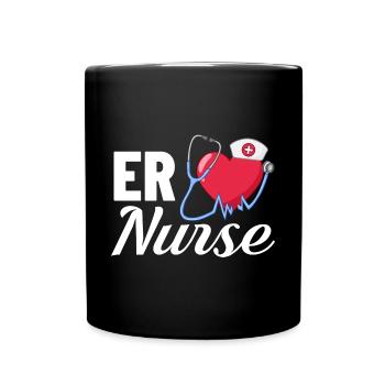 Infirmière d’urgence Premiers soins - Mug uni - noir - Devant
