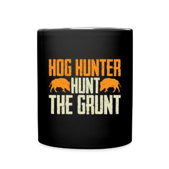 Chasse au sanglier chasseur sanglier - Mug uni - noir - Devant