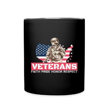 Veterans day honoring all who served - Tasse einfarbig - Schwarz - Vorne