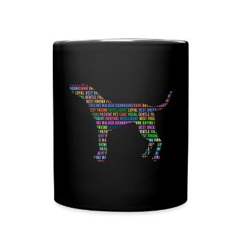 Treeing Walker Coonhound - Tasse einfarbig - Schwarz - Vorne