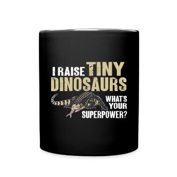 Tegu Eidechse Reptil Herpetologe - Tasse einfarbig - Schwarz - Vorne