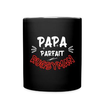 Papa parfait rugbyman / rugby / cadeau - Mug uni - noir - Devant
