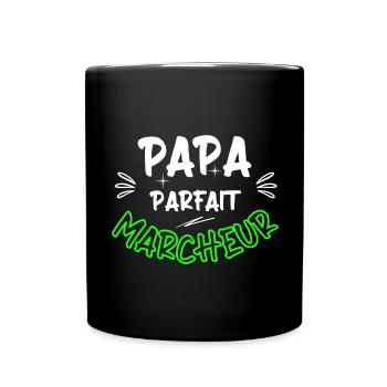 Papa parfait marcheur / randonnée / cadeau - Mug uni - noir - Devant