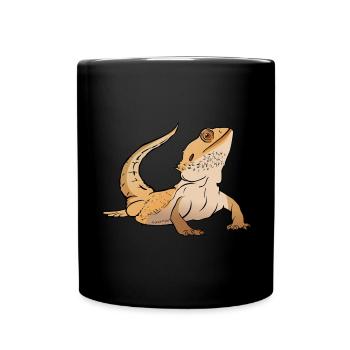 Bearded Dragon Lizard Reptile Herpetologist - Full Colour Mug - black - Front