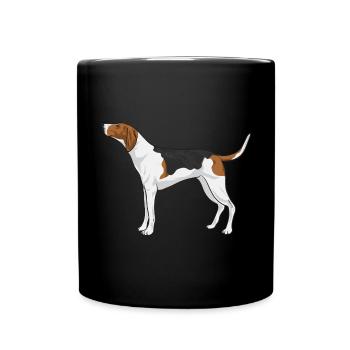 Treeing Walker Coonhound - Tasse einfarbig - Schwarz - Vorne