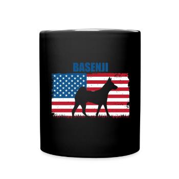 Basenji - Tasse einfarbig - Schwarz - Vorne