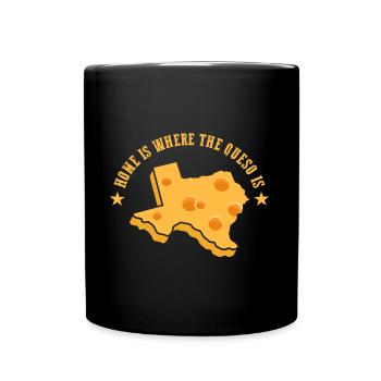 Cheese of Texas Design für stolze Texaner - Tasse einfarbig - Schwarz - Vorne