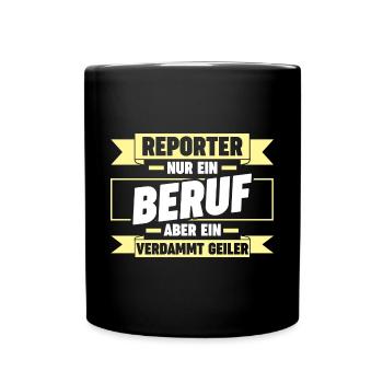 Journalistik Journalist Reporter - Tasse einfarbig - Schwarz - Vorne