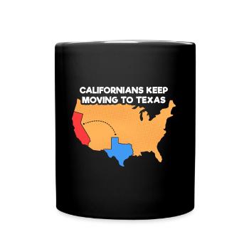 Umzug nach Texas Design für stolze Texaner - Tasse einfarbig - Schwarz - Vorne