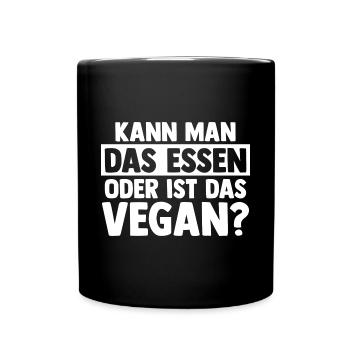 Anti Vegan - Tasse einfarbig - Schwarz - Vorne