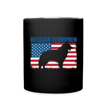 Belgian Tervuren - Tasse einfarbig - Schwarz - Vorne