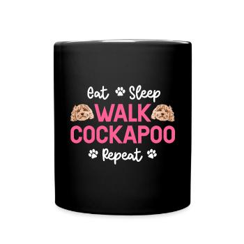 Cockapoo Dog - Full Colour Mug - black - Front