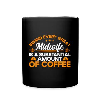 Obstétricien Doula Cadeau de sage-femme - Mug uni - noir - Devant