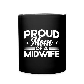 Sage-femme LD Travail Obstétricien Cadeau - Mug uni - noir - Devant