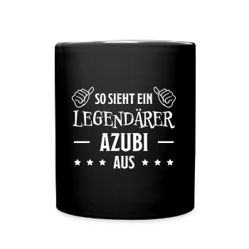 Azubi Witz Spruch Lehrling Auszubildende Geschenk - Tasse einfarbig - Schwarz - Vorne