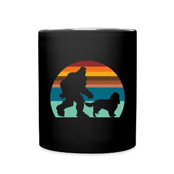 English Springer Spaniel Hund - Tasse einfarbig - Schwarz - Vorne