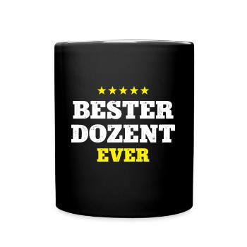 Bester Dozent Universität Lehrer Uni Professor - Tasse einfarbig - Schwarz - Vorne