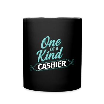 Einzigartiger Kassierer - Tasse einfarbig - Schwarz - Vorne